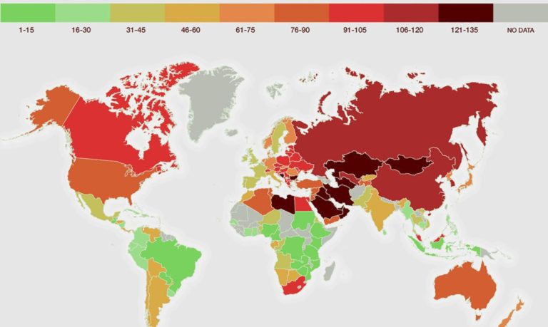 Toxic Countries World Map 10