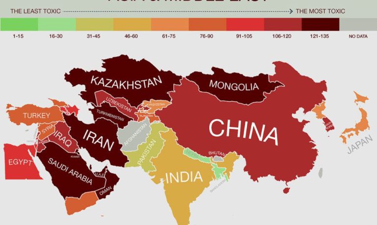 Toxic Countries World Map 8