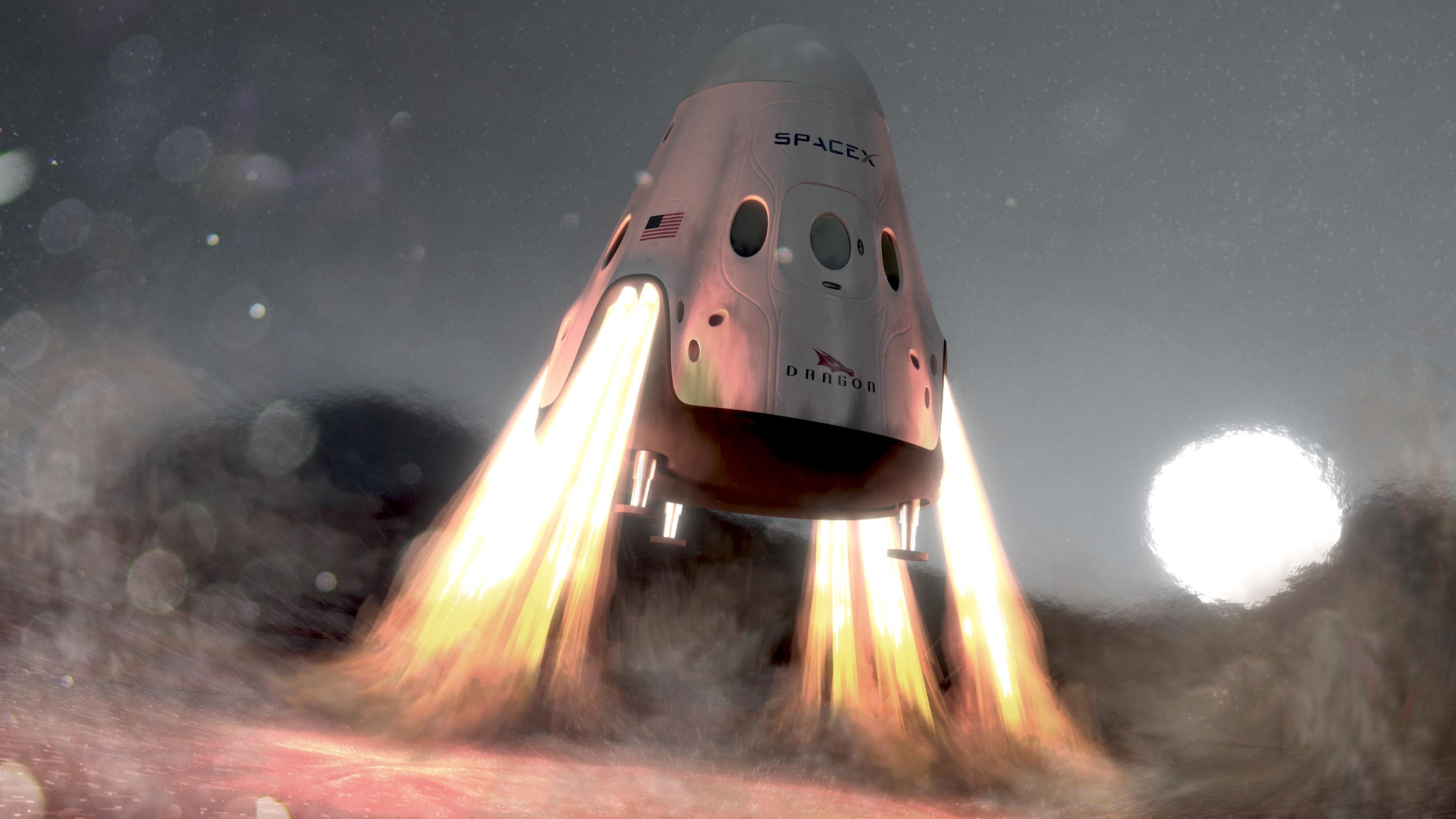 spacex red dragon 2