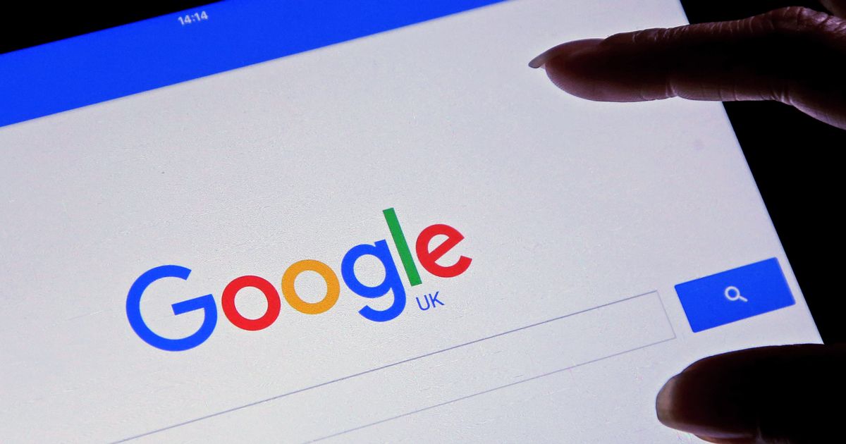 Google logo on tablet screen