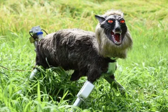 roboticky vlk japonsko polia