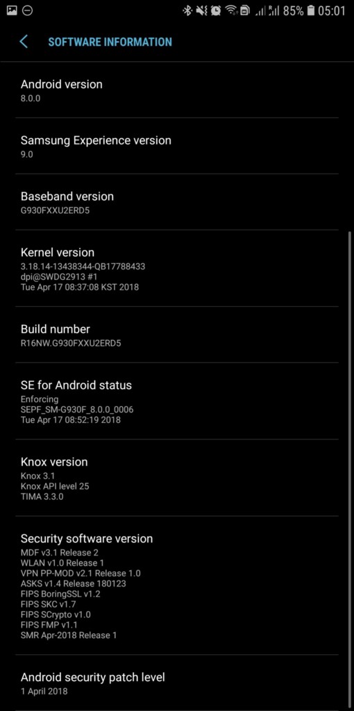 galaxy s7 oreo