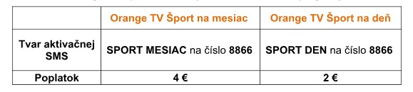 orange sport sms