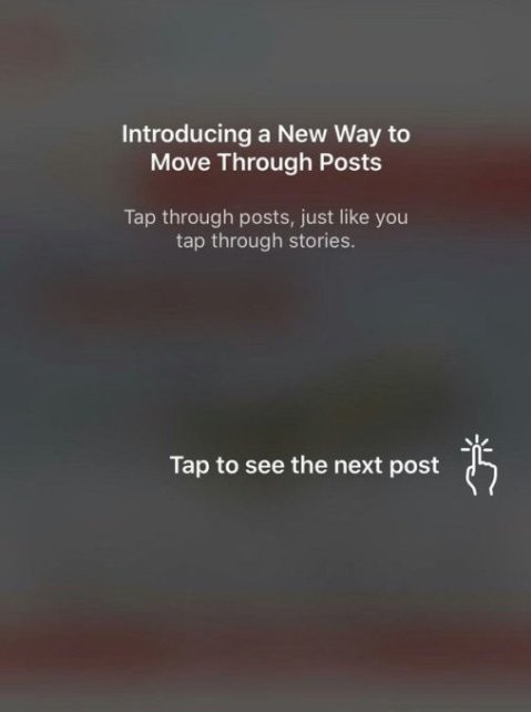 instagram nova funkcia scrollovanie klikanie príspevky obrázky