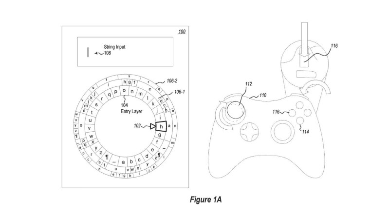 microsoft patent vytukavanie pismenka klavesnica vytacanie virtualna realita joystick konzoly