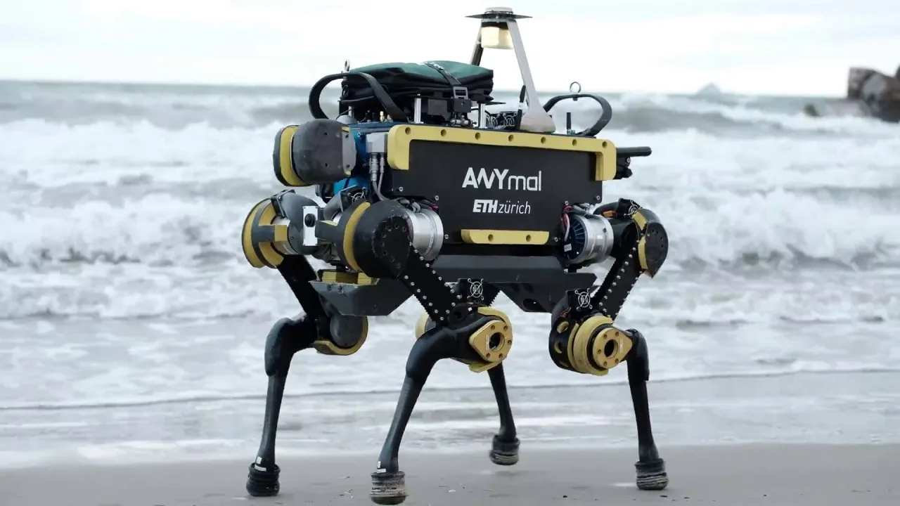 anymal robot roboticky pes postavit padne na zem skopne vedci jpg
