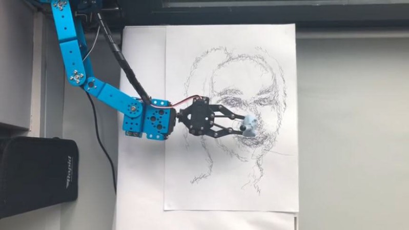 ai da robot umenie umelecke diela kreslit predavat obrazy ruka ceruzka