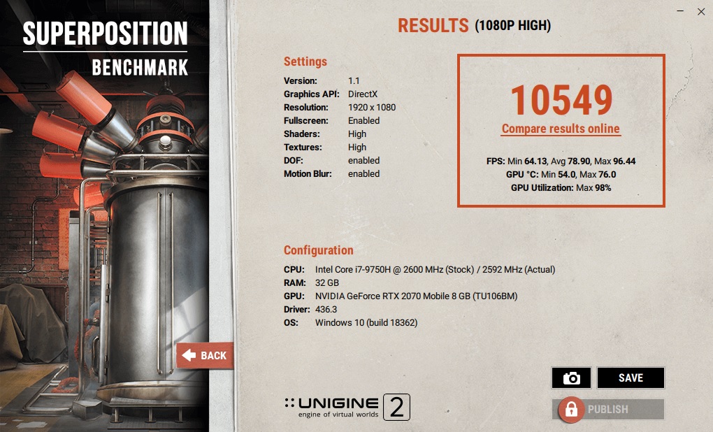 Aplikácia Superposition Benchmark