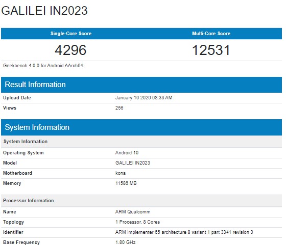 oneplus8pro geekbench