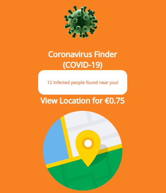 مقابل 0.75 € سنعرض لك الأشخاص الذين يعانون من COVID-19: يحاول المهاجمون سرقة الناس 1