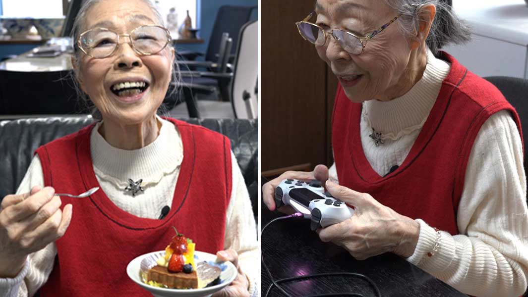 يقوم Hamako Mori بتشغيل الألعاب ومشاركة مقاطع الفيديو حوله YouTube. عمره 90 سنة 133