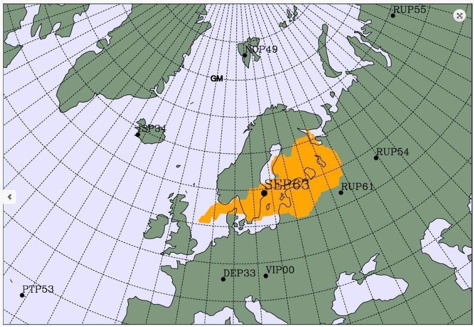 mapa radiacia