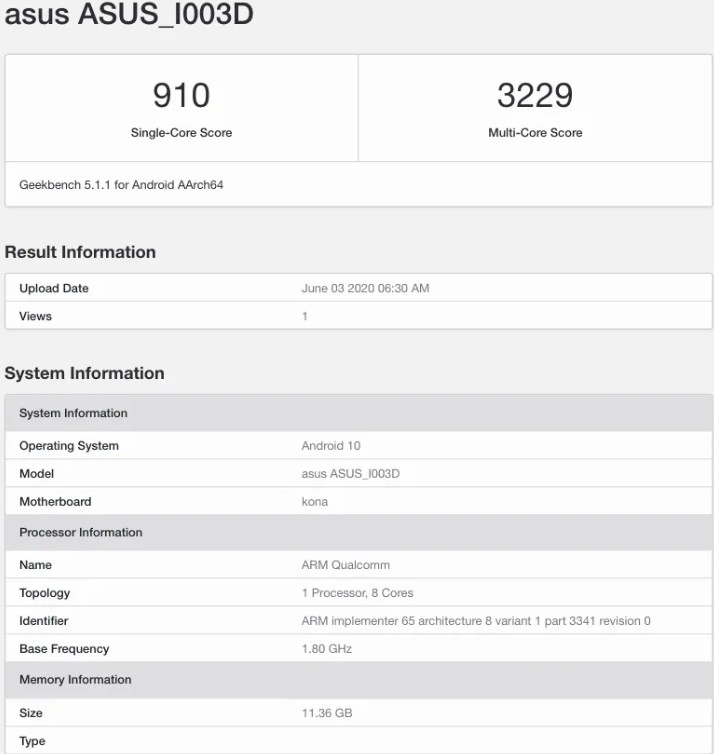 rog phone 3 benchmark