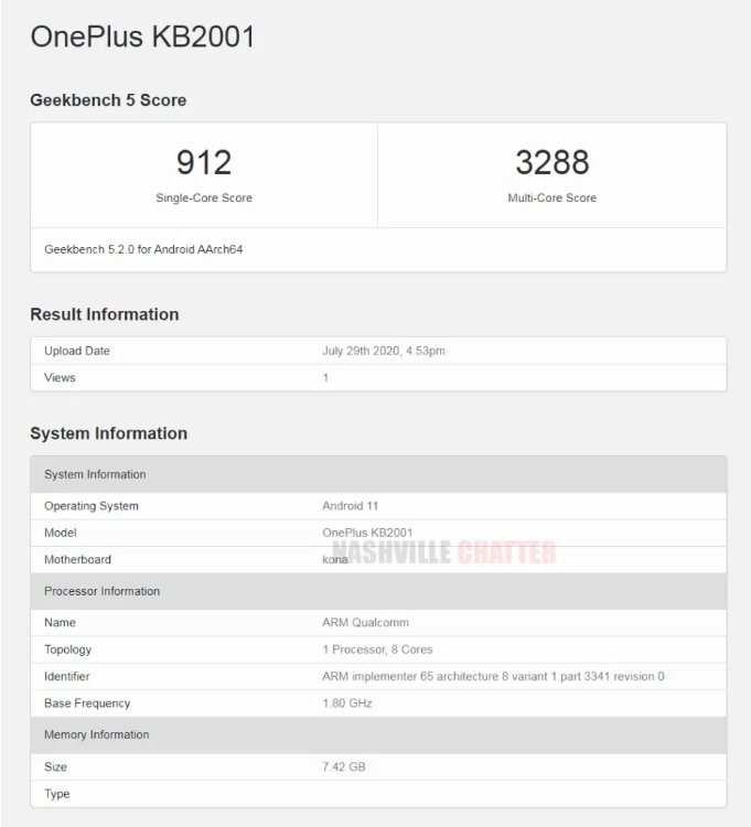 oneplus geekbench