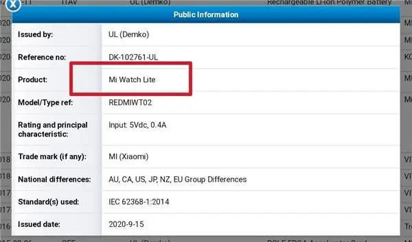 redmi smartwatch certifikacia 1