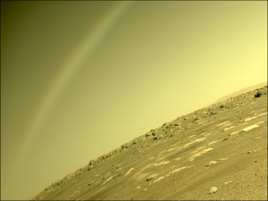 Dúha na Marse zachytený roverom Perseverance