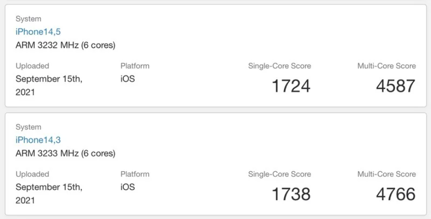 iphone 13 geekbench