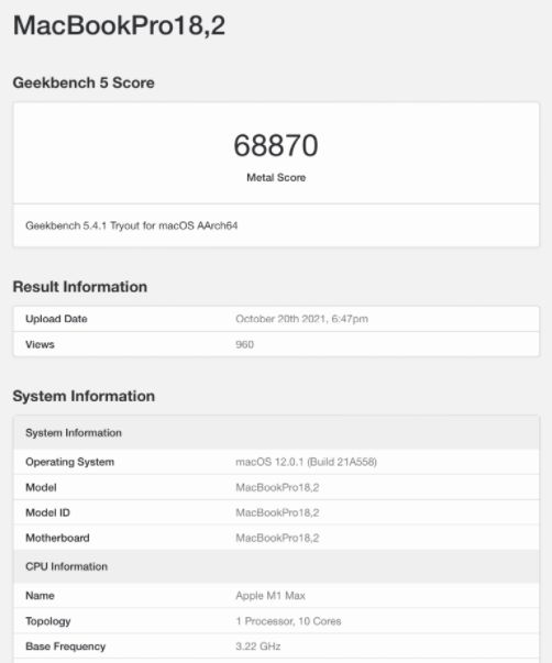 geekbench 5 macbook pro