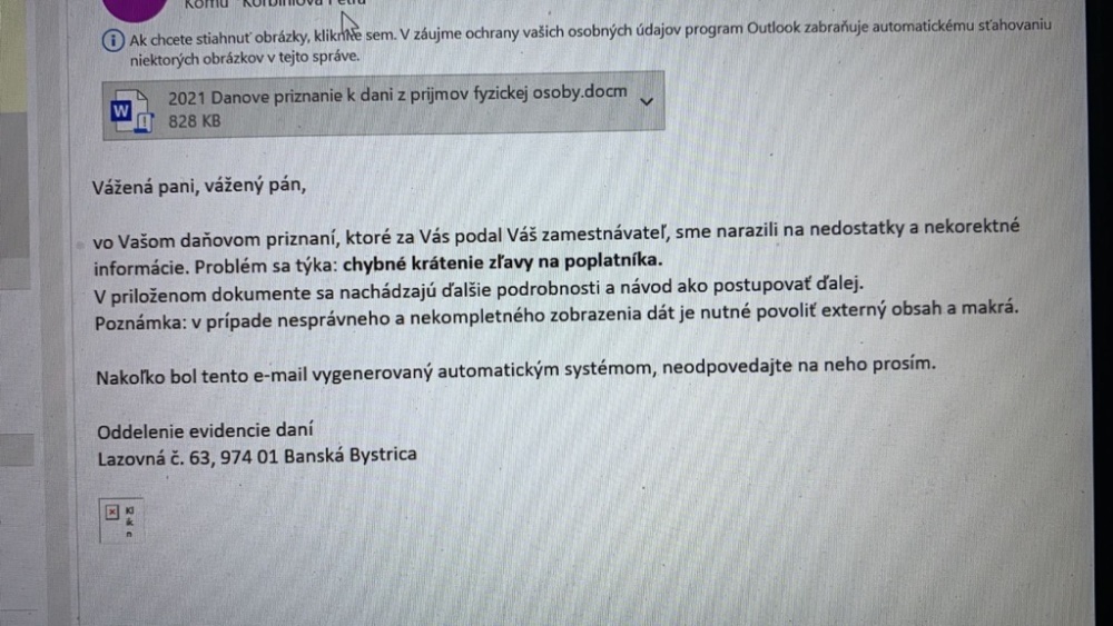 podvodny email