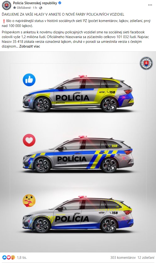 Policajné autá anketa