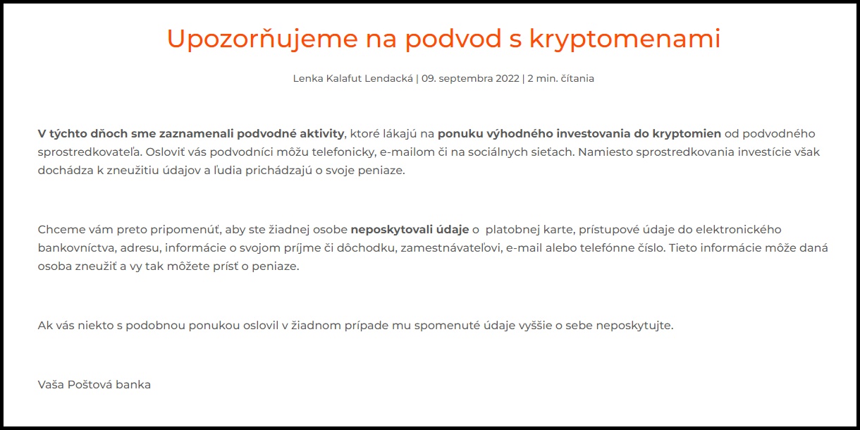 podvod s kryptomenami