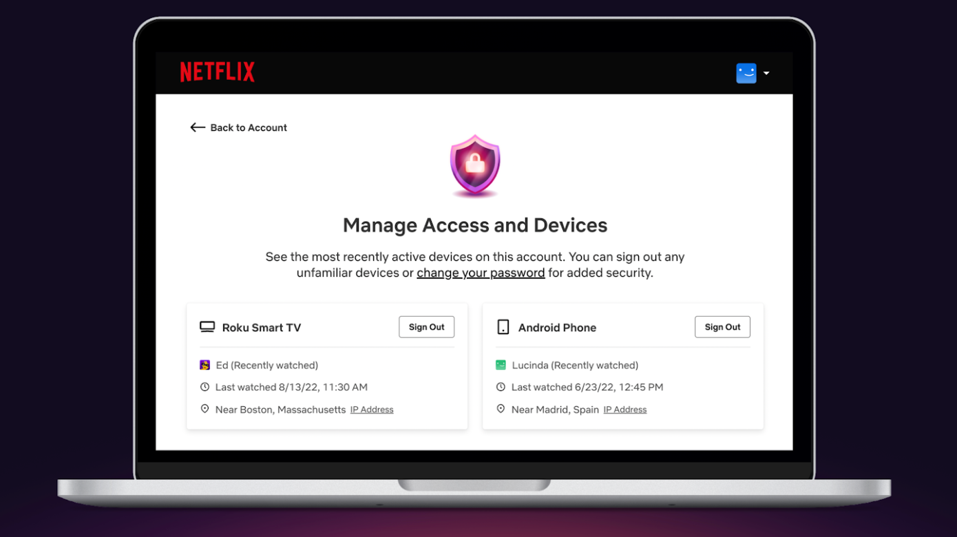 netflix manage