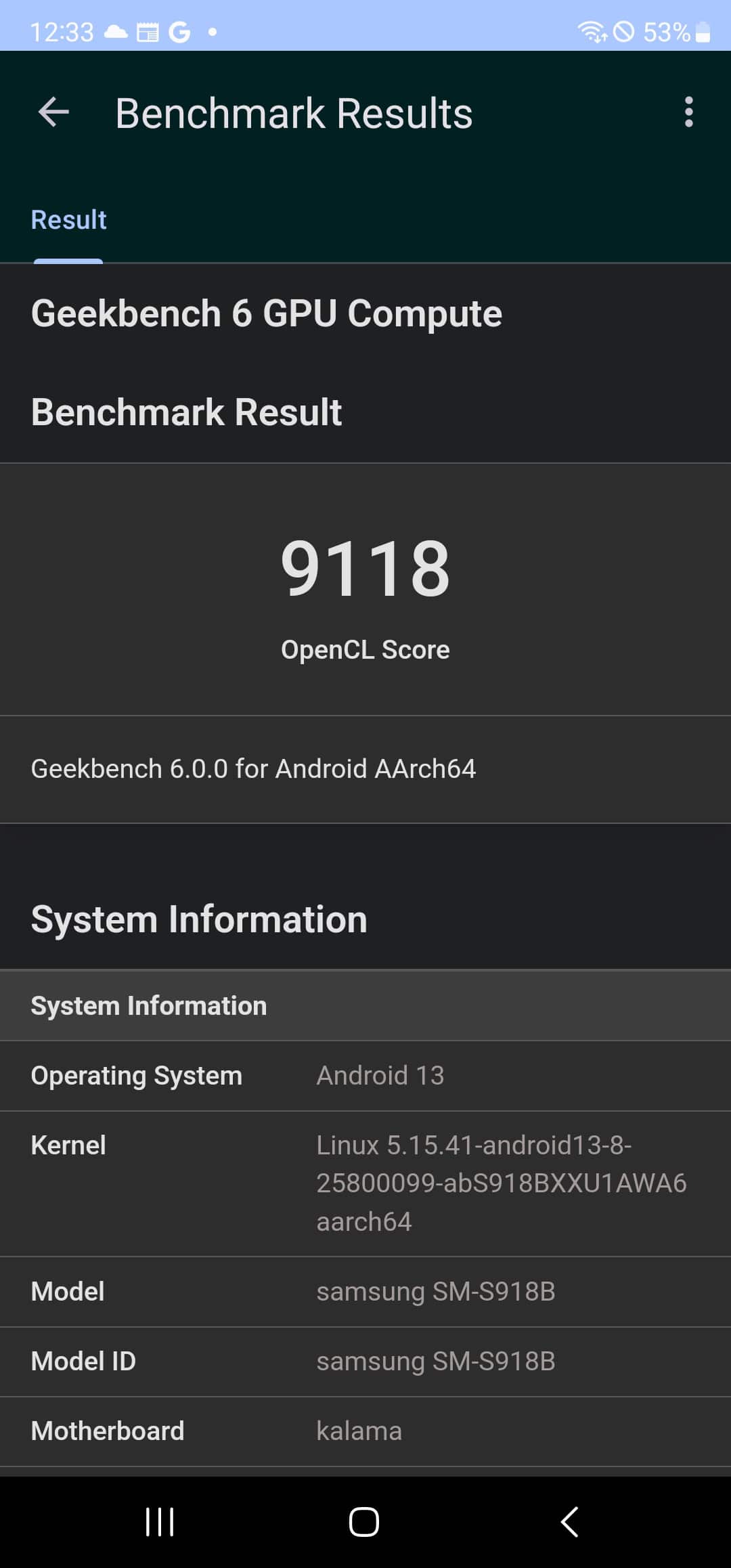 Screenshot 20230224 123351 Geekbench 6