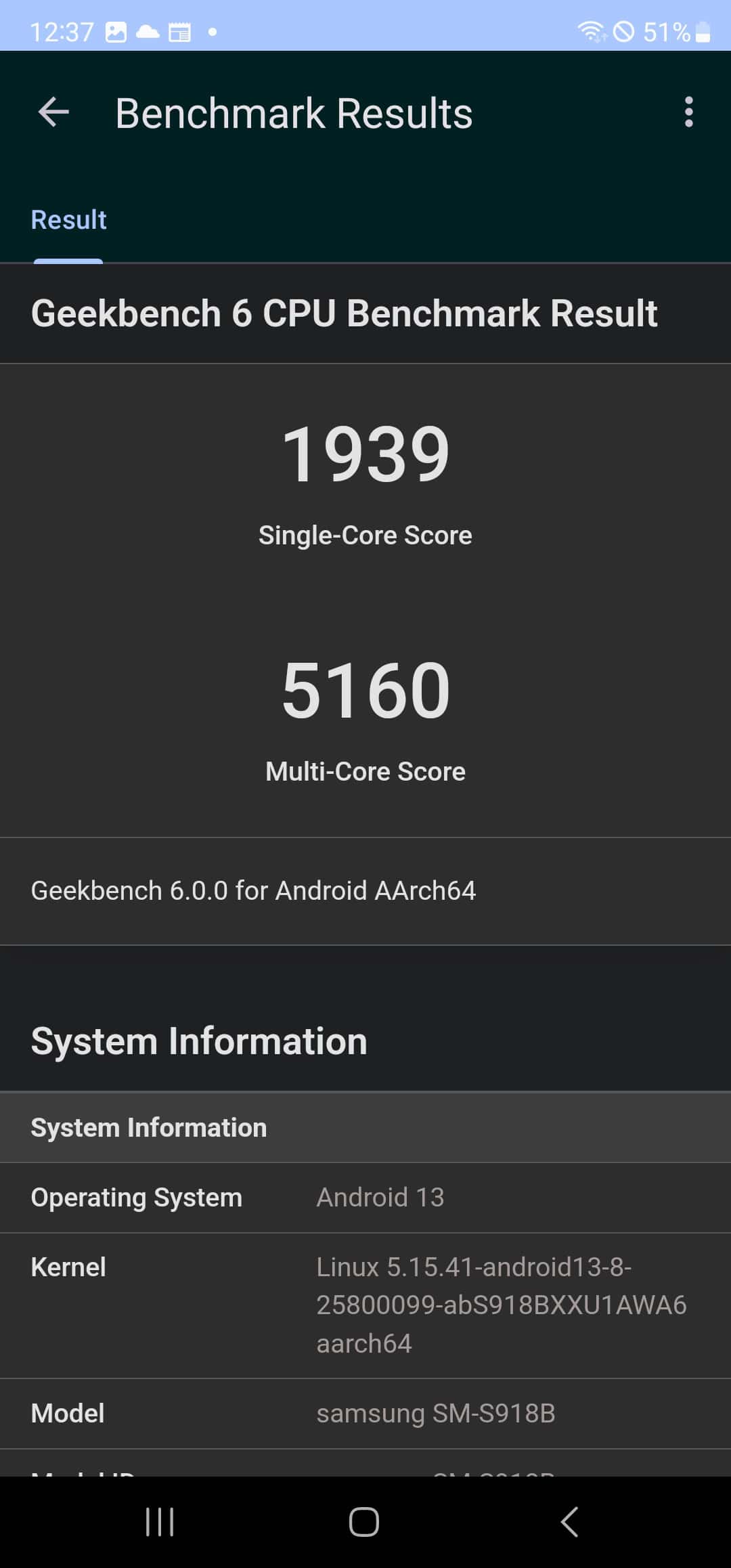 Screenshot 20230224 123757 Geekbench 6