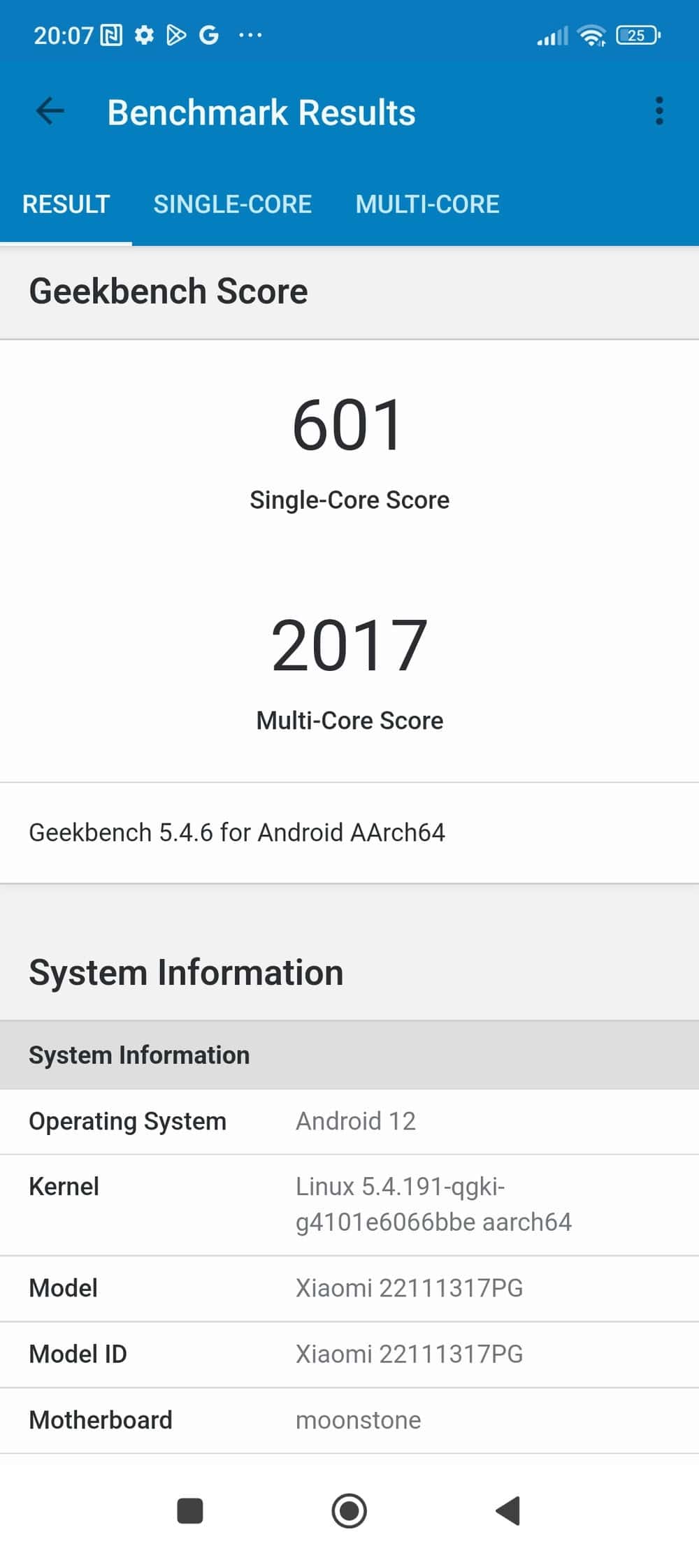 POCO X5 5G - Geekbench