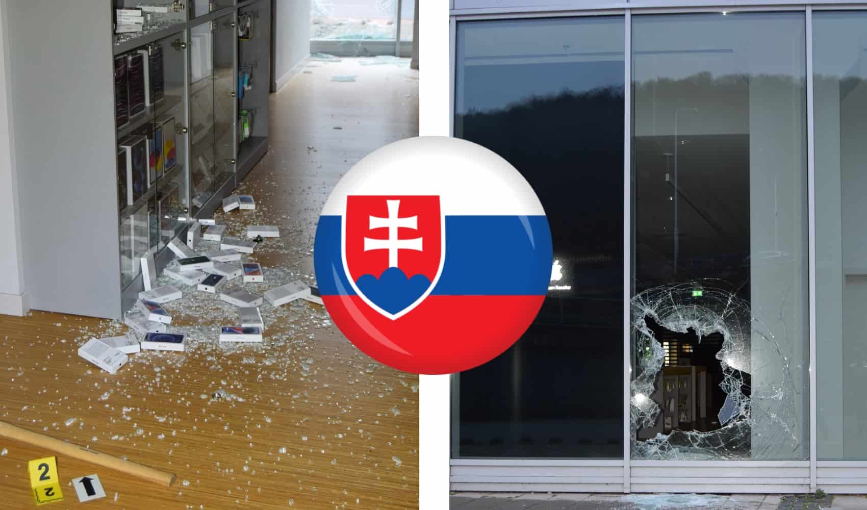 Krádež iPhonov z obchodu iStores