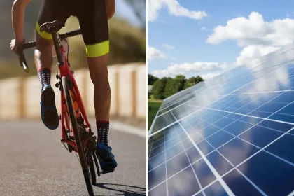 bicyklovanie solarny panel