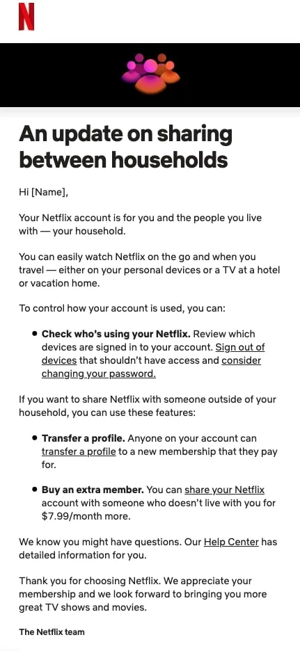 Netflix - e-mail
