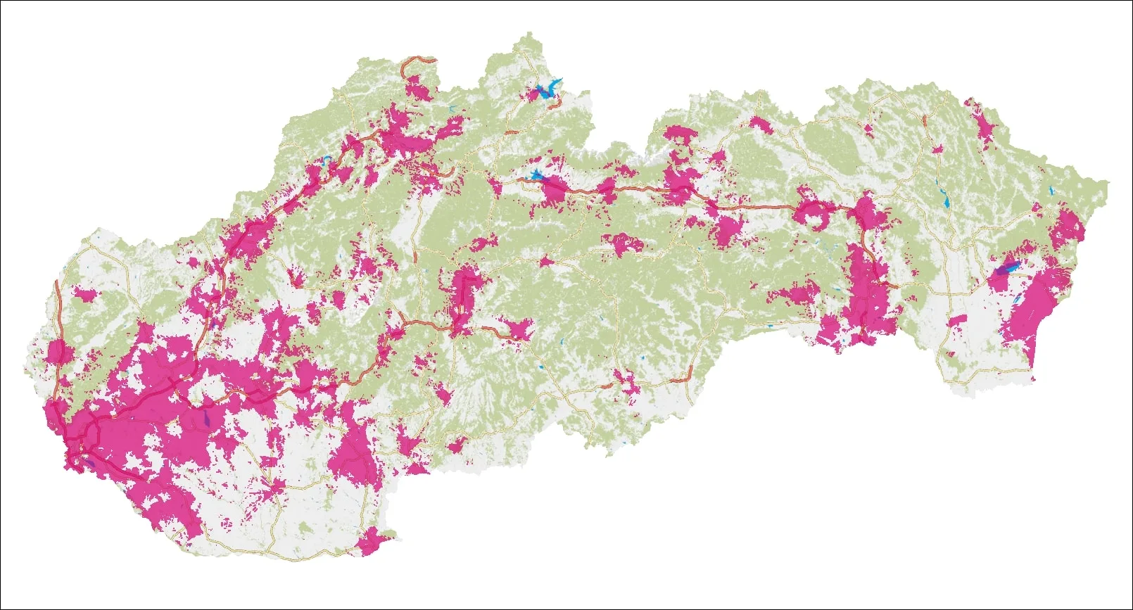 Telekom - mapa 5G pokrytia 