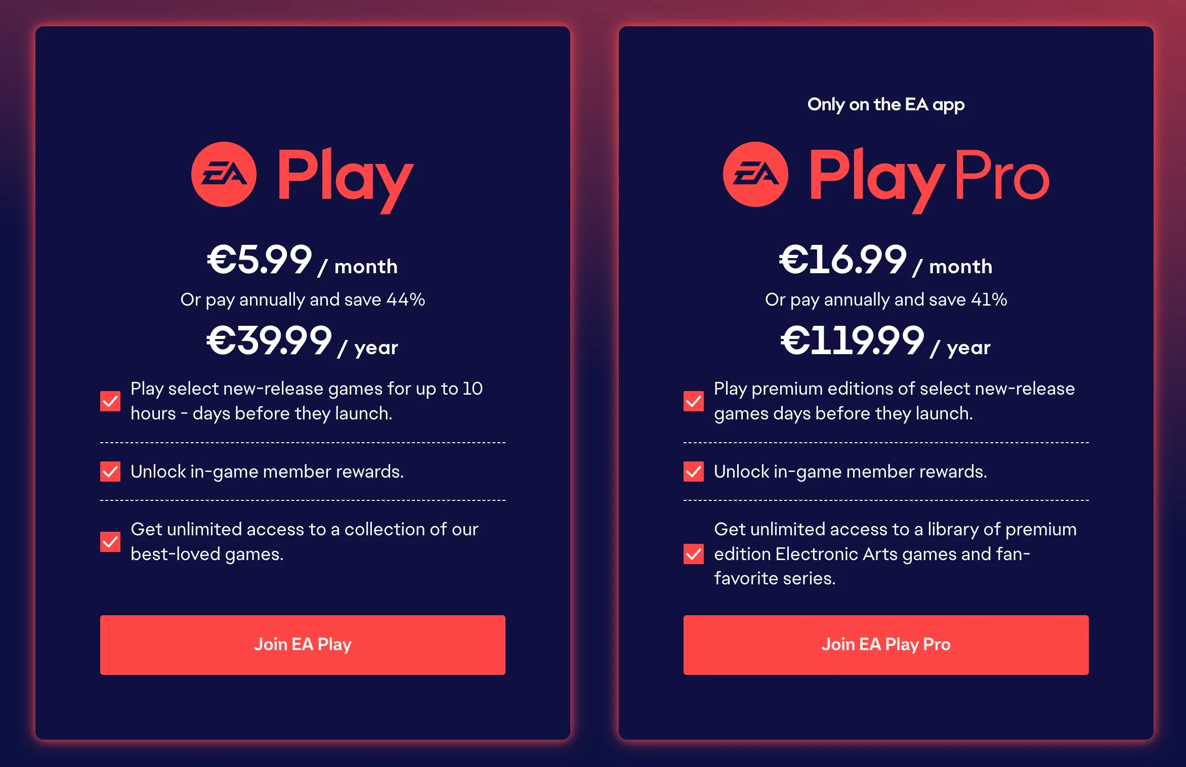 Služba EA Play je drahšia.