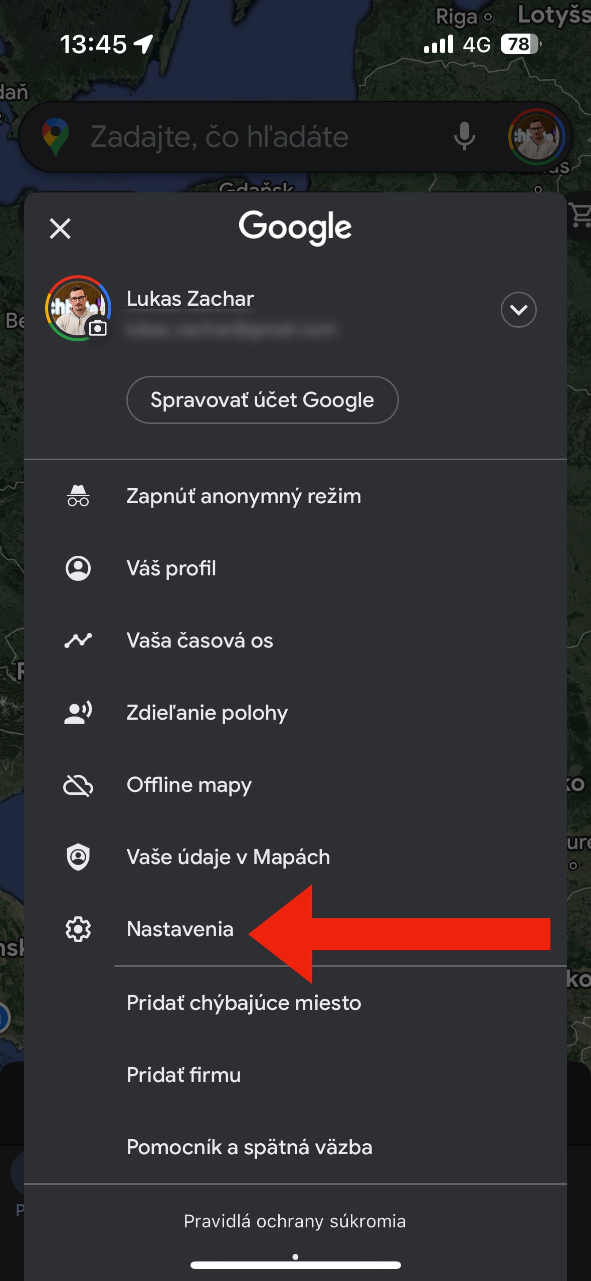 Google mapy návod