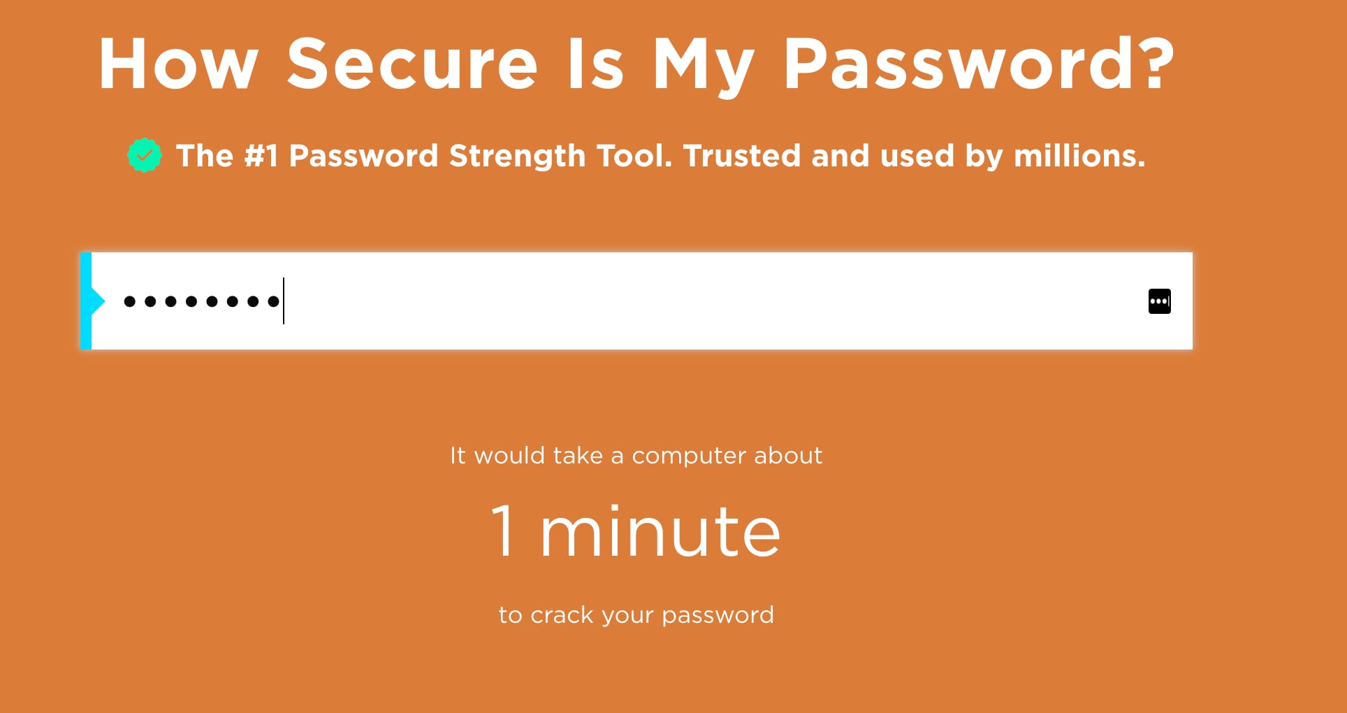 Heslo, ktoré počítač dokáže prelomiť za 1 minútu.