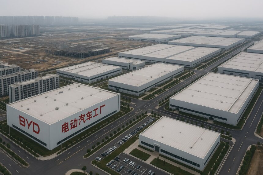 BYD, továreň, fabrika, závod