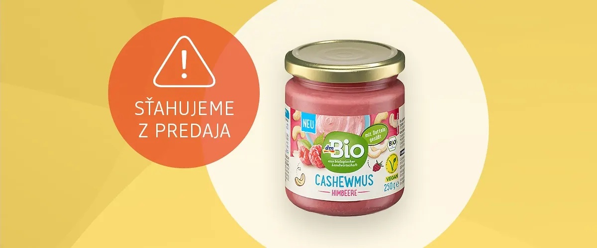 DM, dmBio pasta z kešu a malín