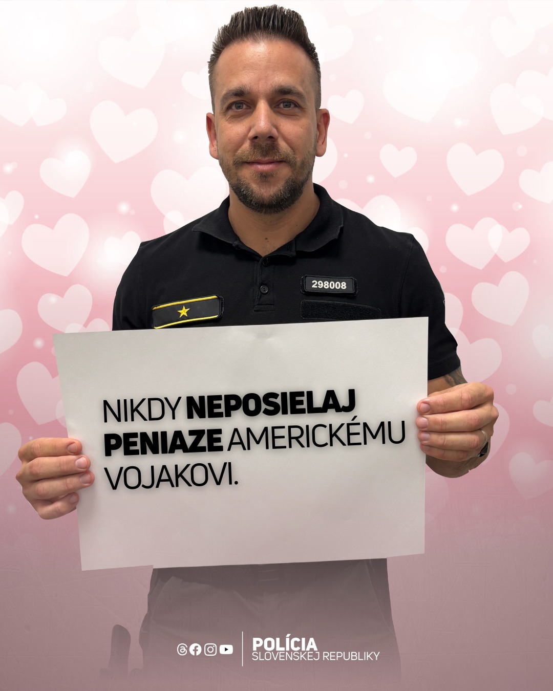 polícia upozorňuje, podvodník