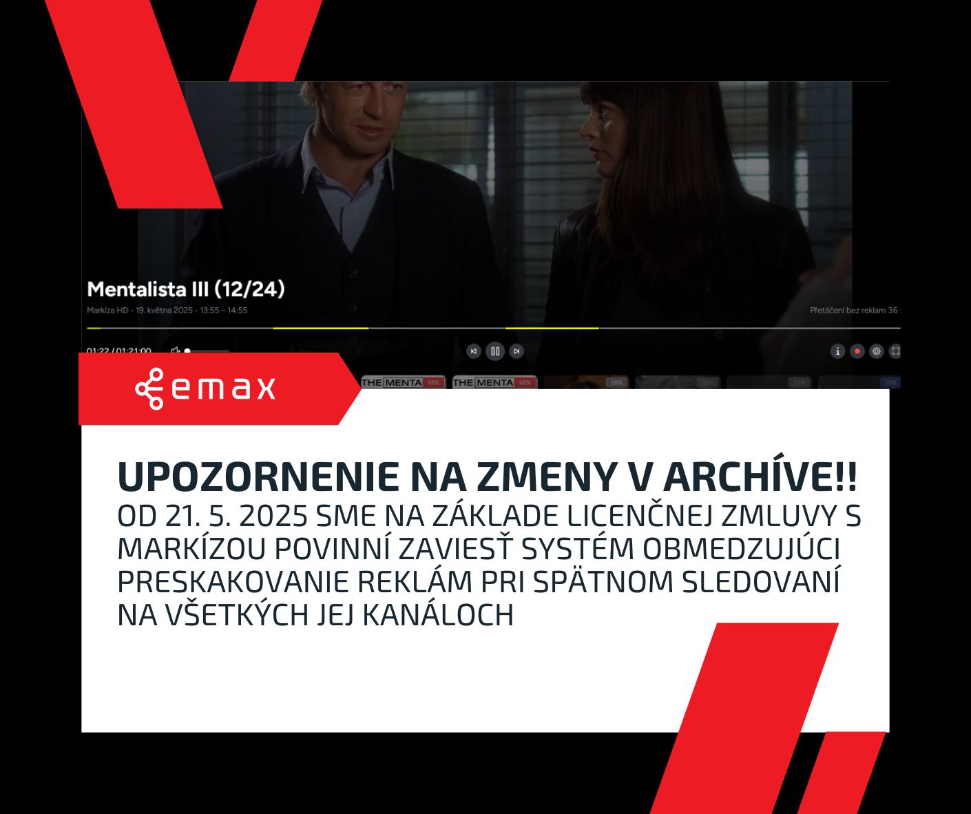 TV Markíza, zmena, operátor