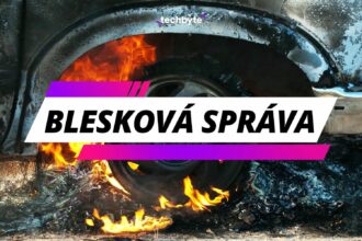 Blesková správa, auto, požiar