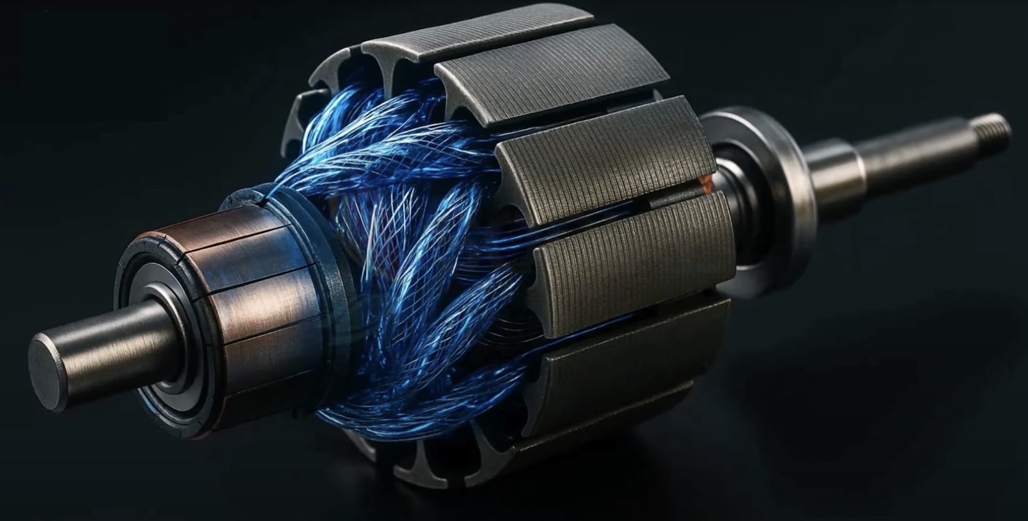 elektrický motor bez kovu