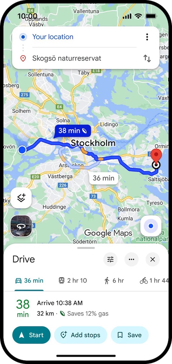 Google Mapy, nové funkcie