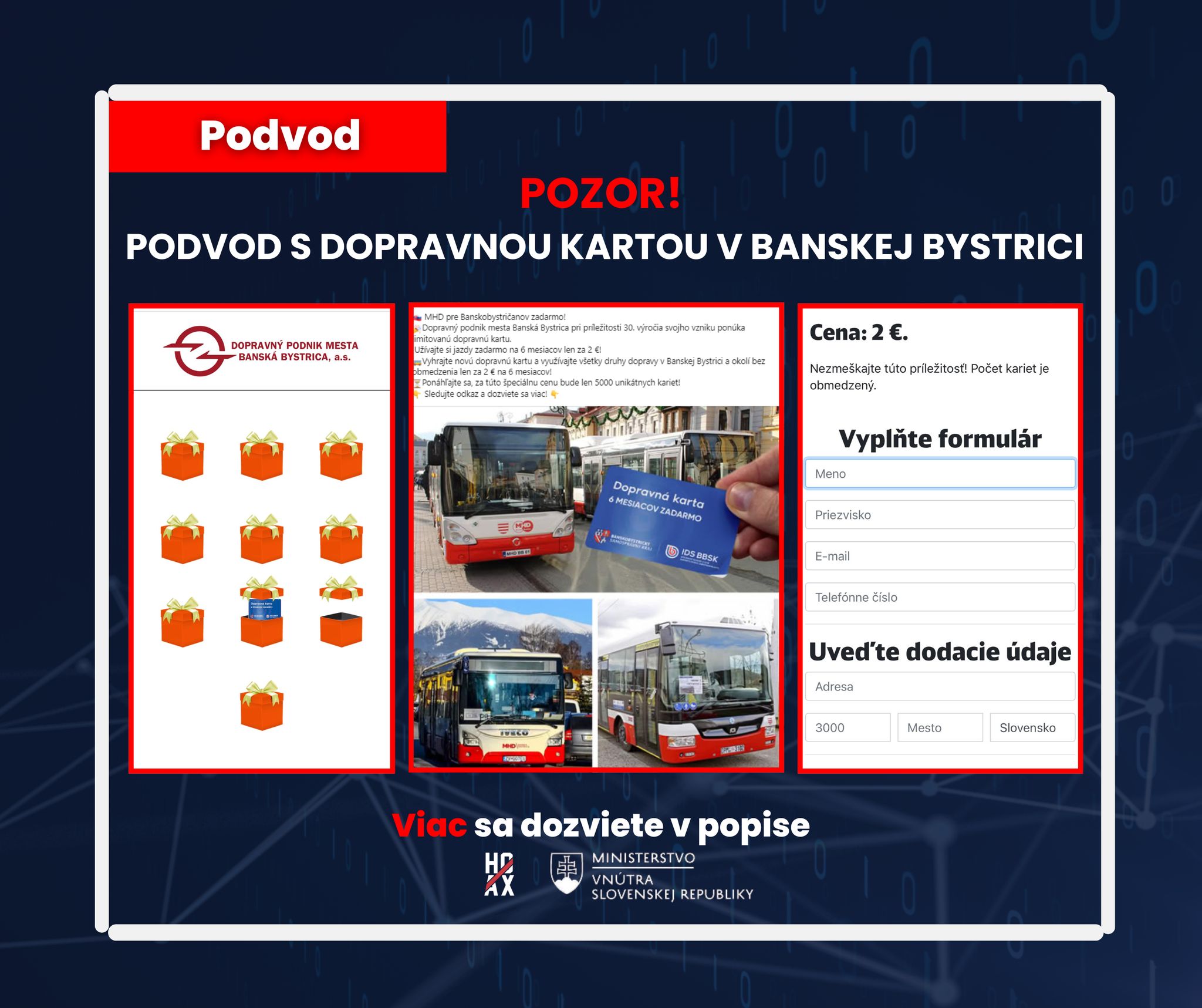 podvod, dopravné karty, Banská Bystrica