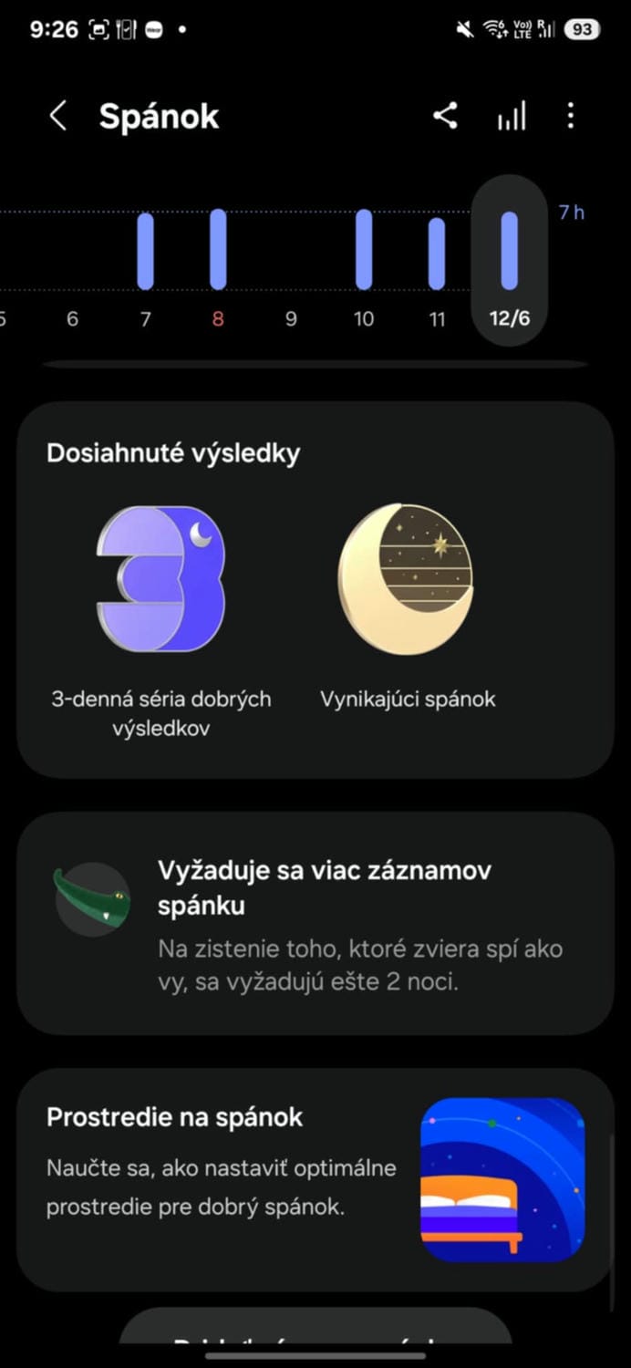 Samsung Galaxy Ring - spánok