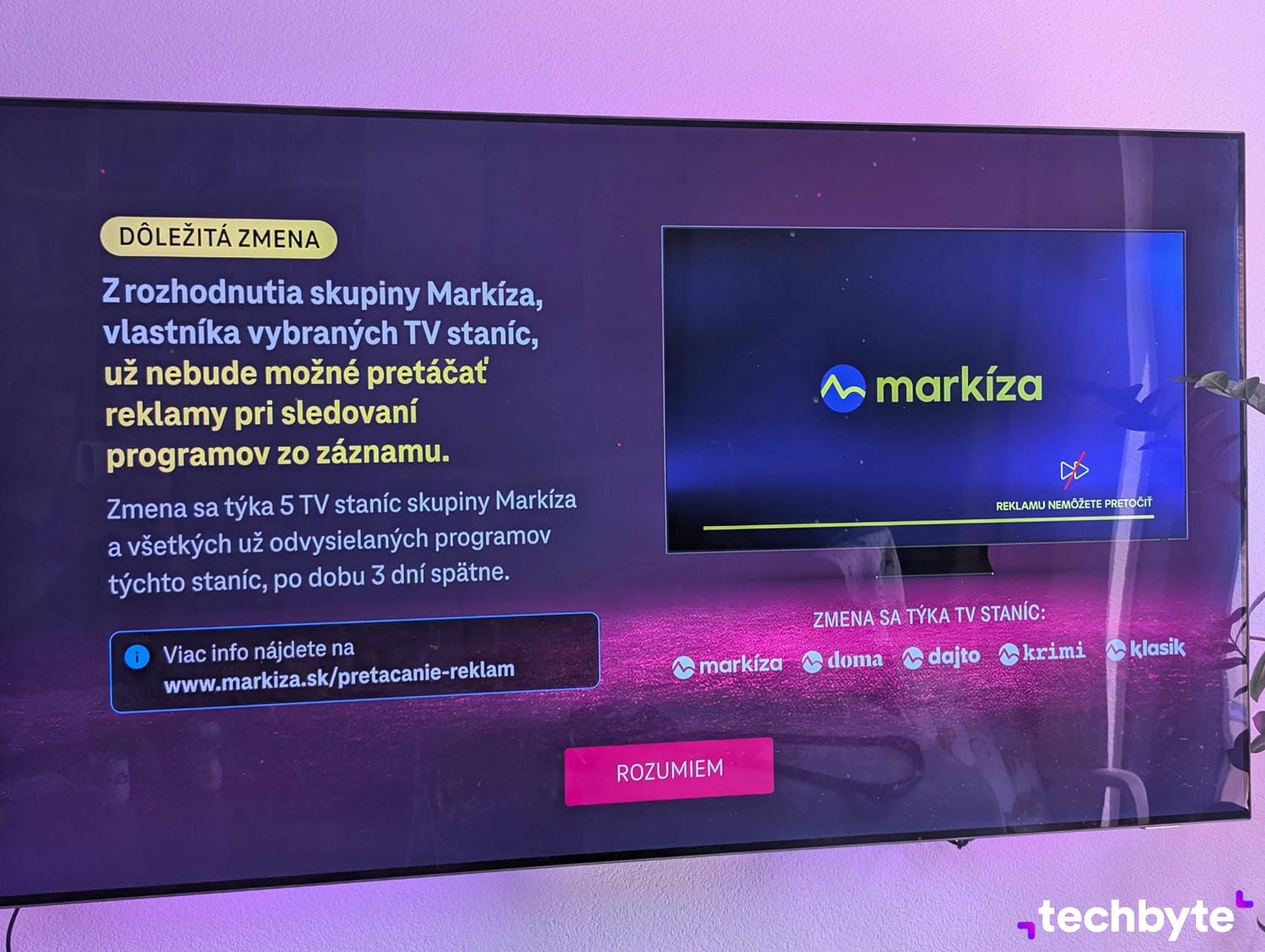 Markíza, Magio TV, Telekom, blokovanie reklám