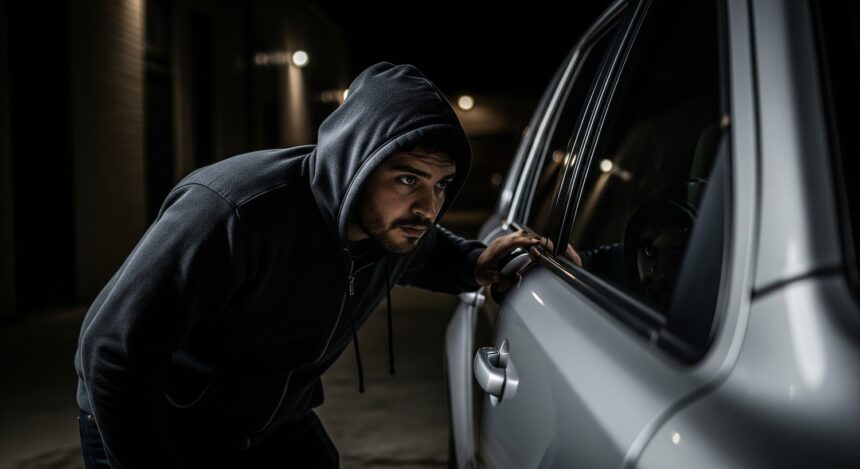 zlodej, auto, noc, zlodeji áut, zlodeji