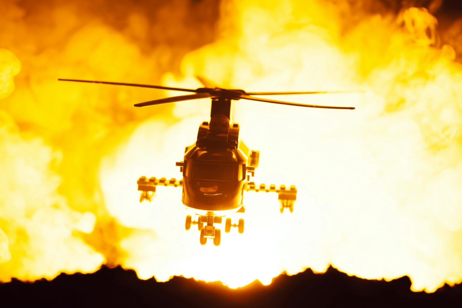 helikoptéra, lesné požiare