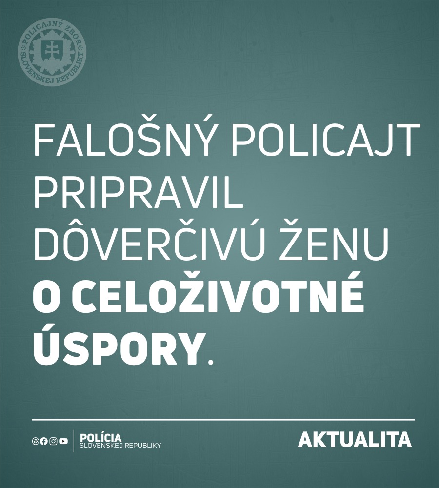 Polícia SR, falošný policajt
