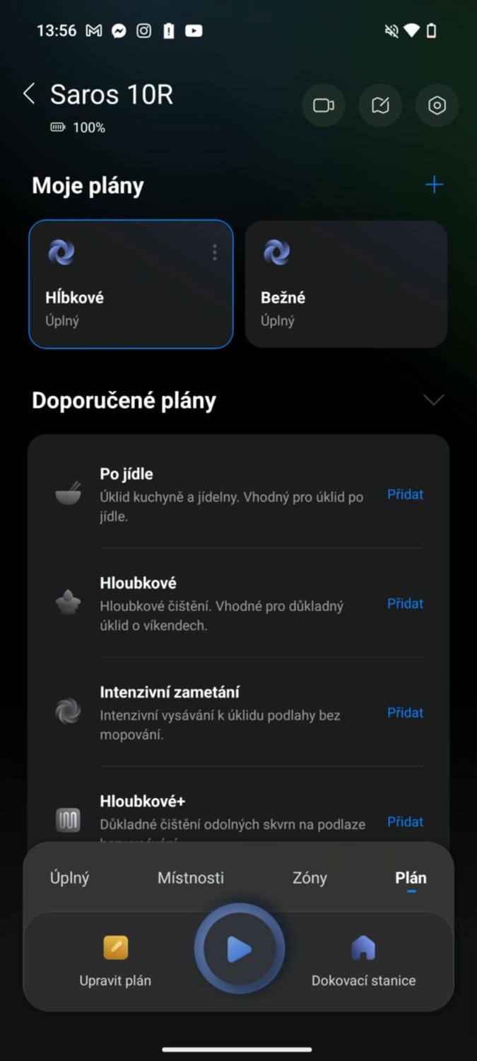 Roborock Saros 10R - aplikácia